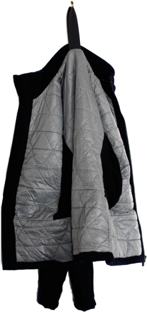 Tacante Women's Navy Blue And Royal Blue Hygge Jacket - Hanging Jacket Png (800x680), Png Download