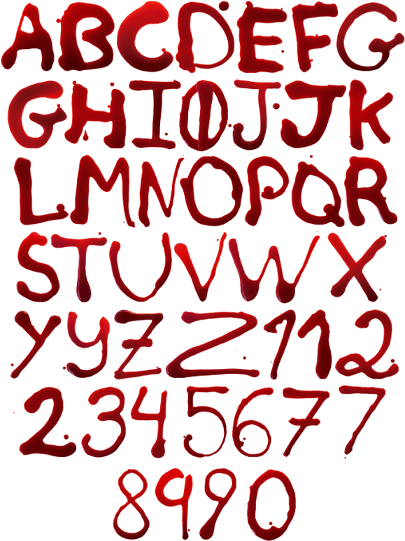 Maniac Blood Font - Blood Font (595x802), Png Download