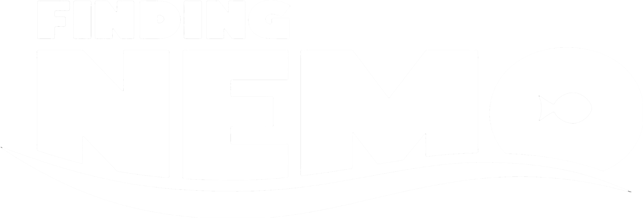 When Nemo Swims Too Close To The Surface To Prove Himself, - Finding Dory Logo White (2550x2550), Png Download