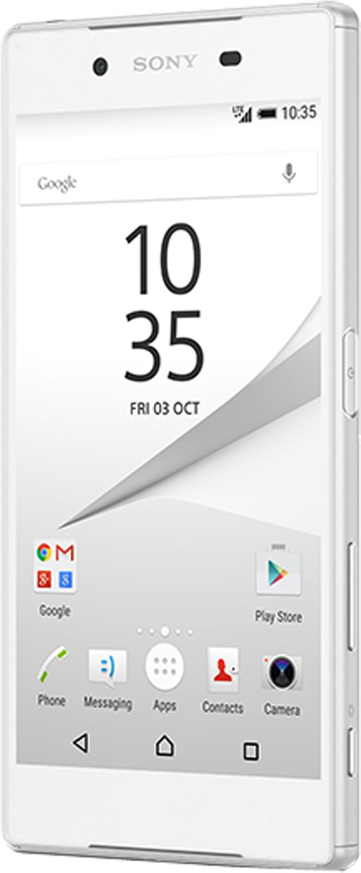 Sony Xperia Z5 Dual 32gb White - Smartphone (600x1325), Png Download