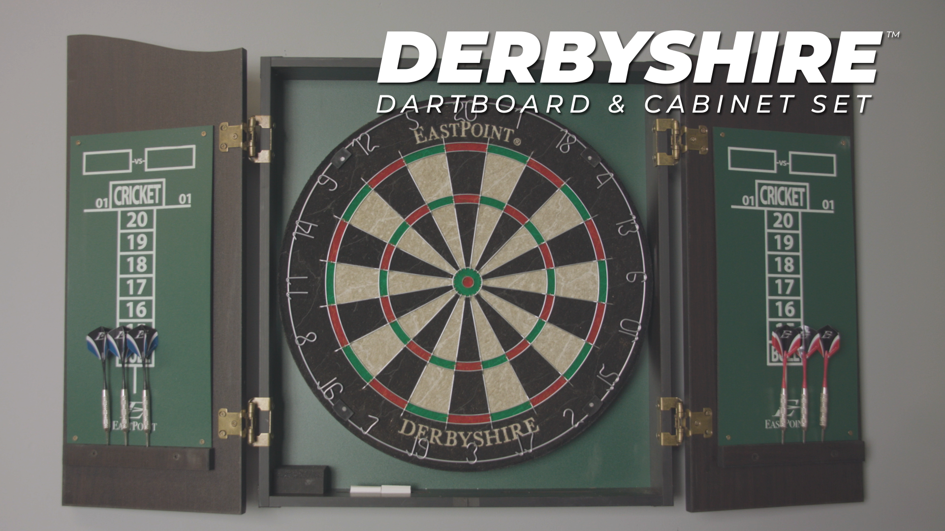 Eastpoint Sports Derbyshire Official Size Bristle Dartboard - Dart Board Restoration Hardware (1920x1080), Png Download