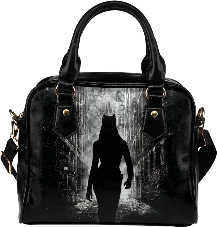Psylocke Pu Leather Shoulder Bags With Catwoman Concept - Handbag (1000x1000), Png Download