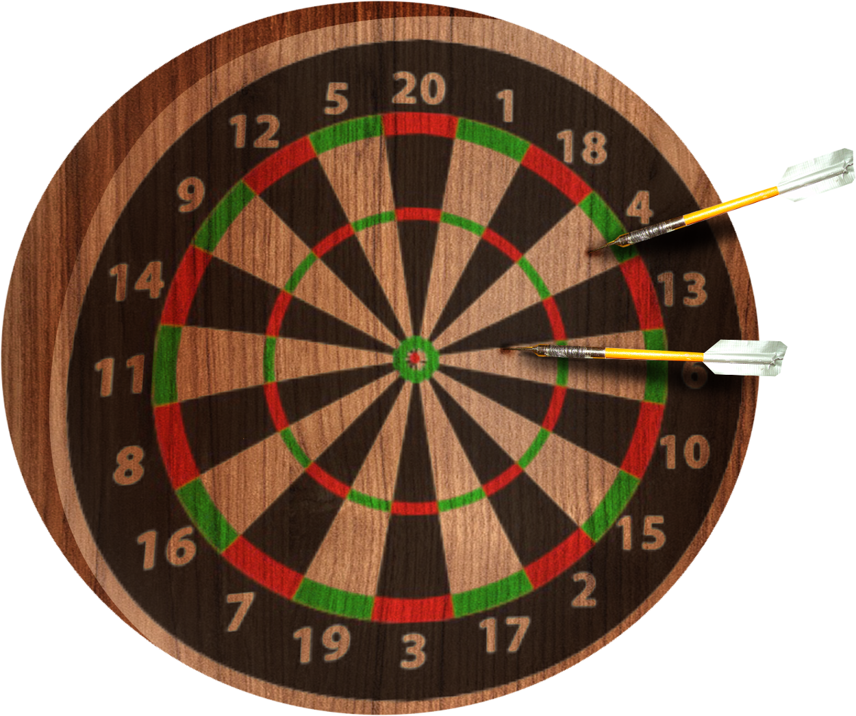 Dartboard Transparent - Dart Board (1250x1045), Png Download