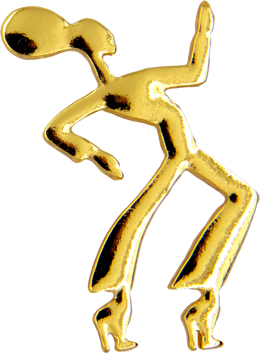 Dancing Girl Pin, Gold - Emblem (1223x1223), Png Download