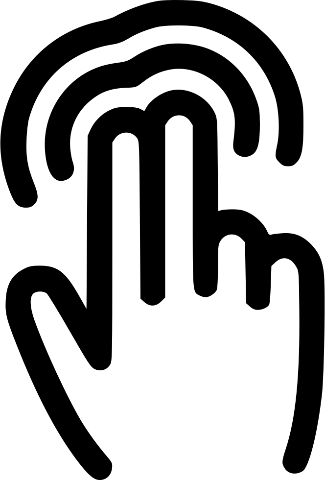 Swipe Tap Press Touch Click Hand Doubletap Comments - Png Icon Click Hand (664x980), Png Download