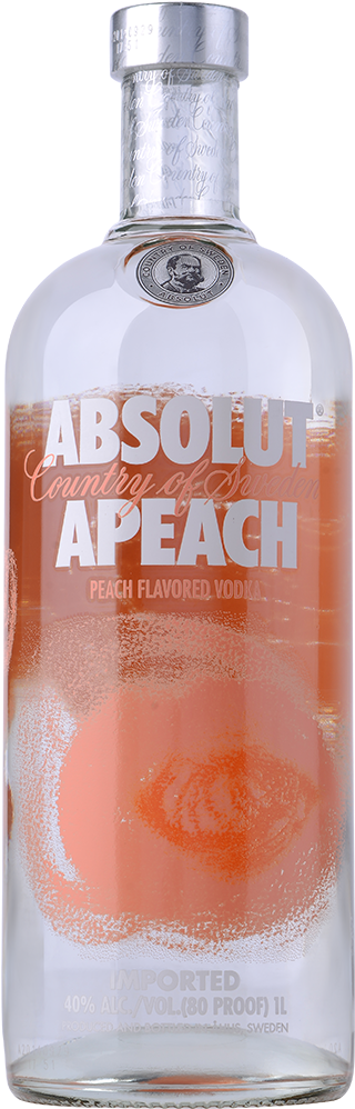 Absolut Apeach Vodka 1l - Absolut Vodka (652x1060), Png Download