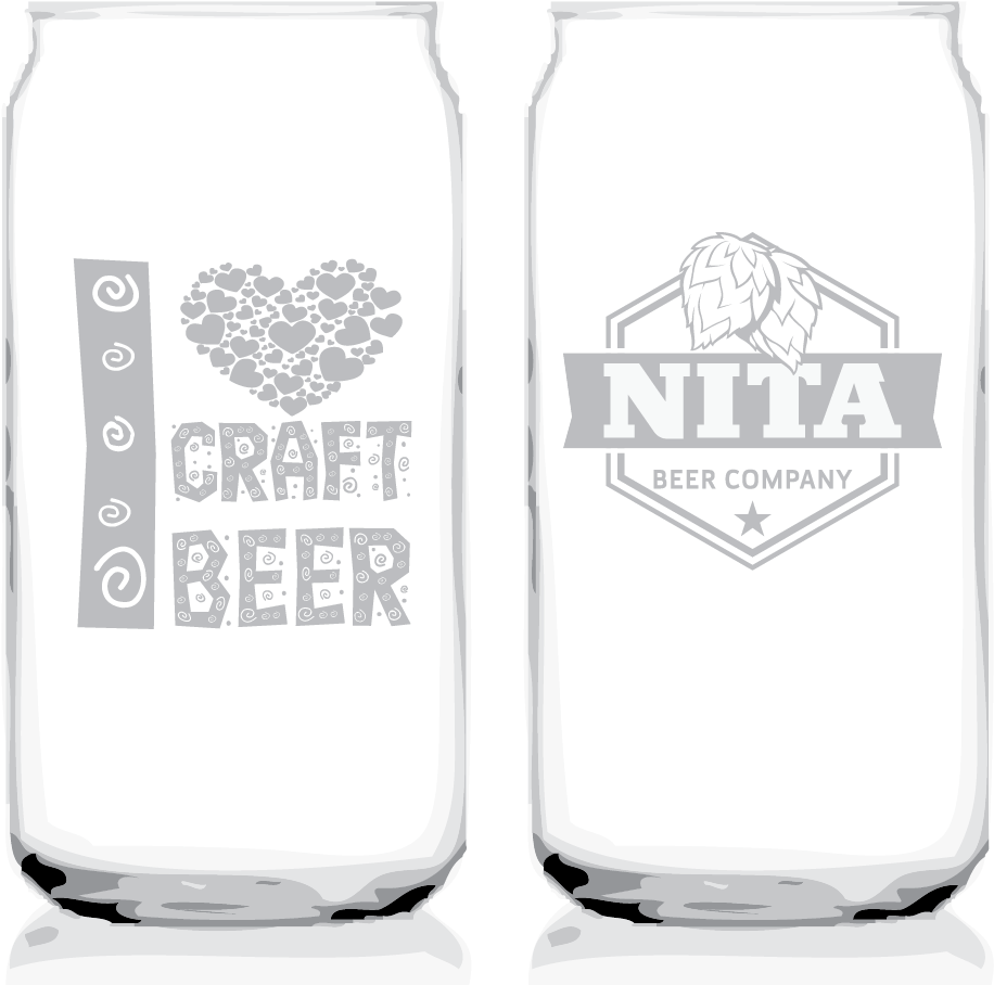 Beer Can Glass - Pint Glass (963x963), Png Download
