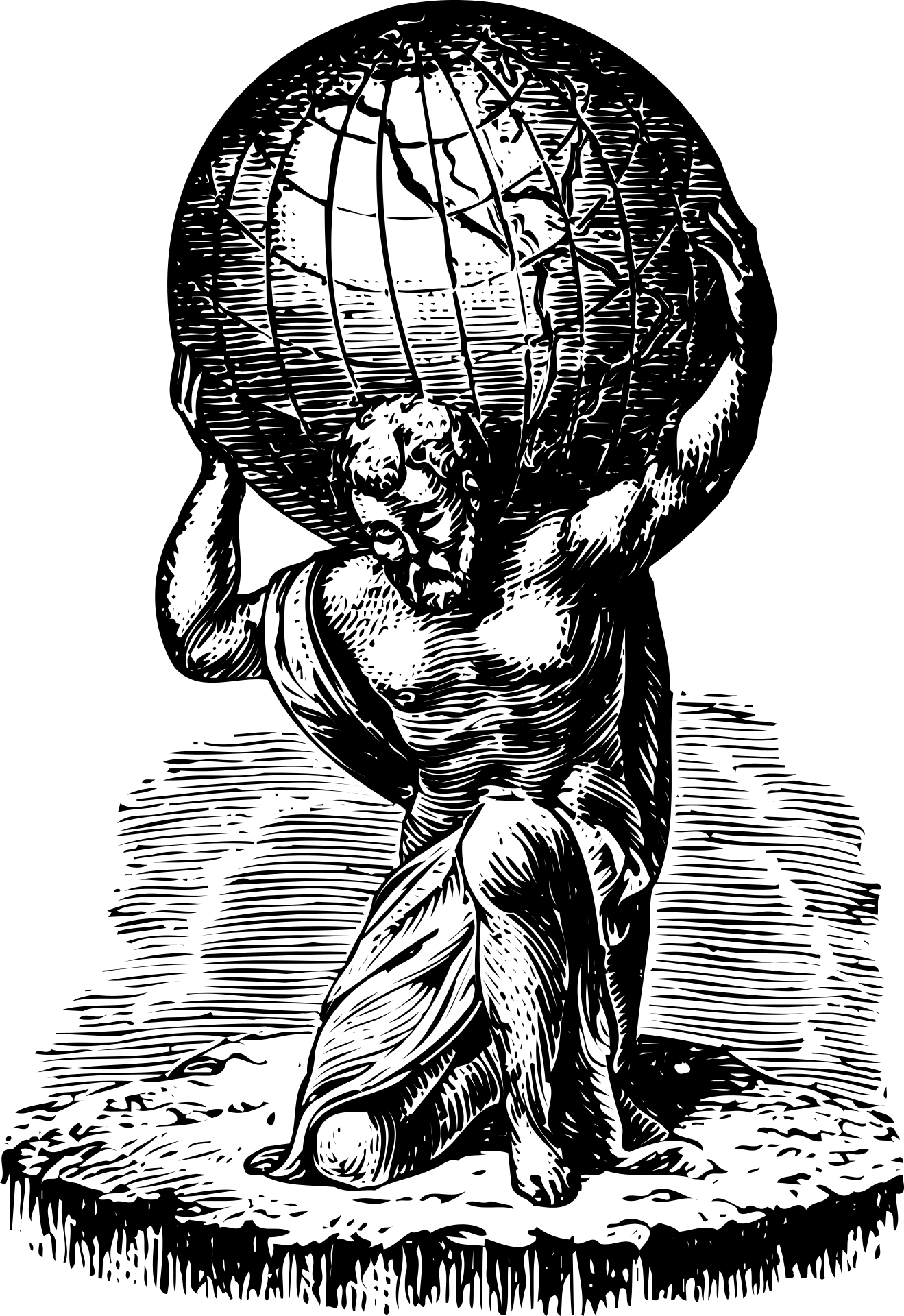 Hercules Clipart Demigod - Atlas Png (1319x1920), Png Download