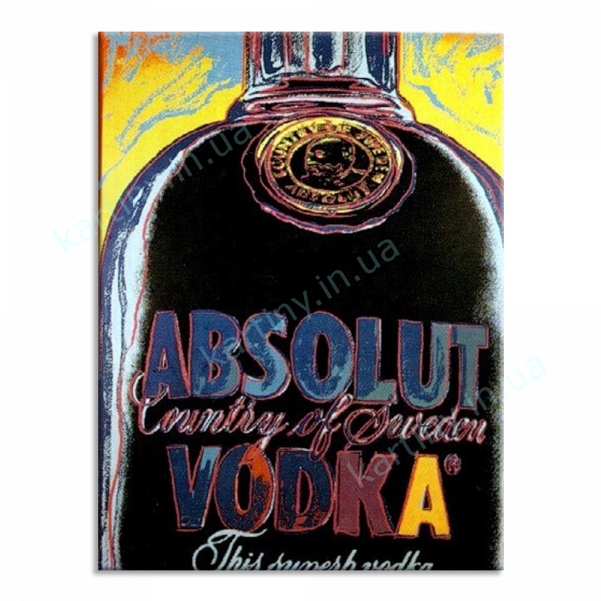 Картина Absolut Vodka, Енді Уорхол - Glass Bottle (1000x600), Png Download