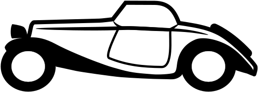 Car Icon 4a - Icon Of Vintage Car (566x800), Png Download