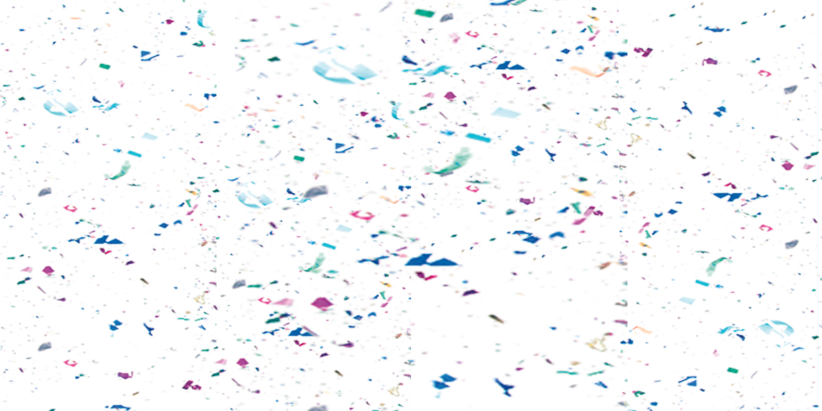 Blue Confetti Png Pattern (1200x600), Png Download