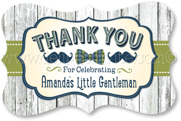 Hipster Boy Mustache And Bow-tie Baby Shower Favor - Label (612x612), Png Download