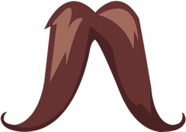 Classic Hipsters Mustache Sticker Pack Messages Sticker-9 (618x618), Png Download