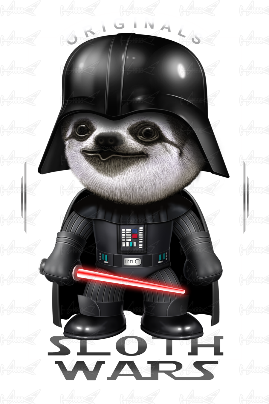 Sloth Wars - Darth Vader Sloth (900x1350), Png Download
