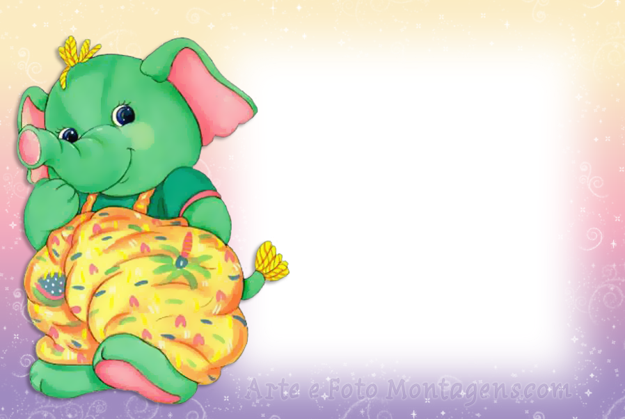 Elefante - Moldura Para Foto Elefante (898x602), Png Download