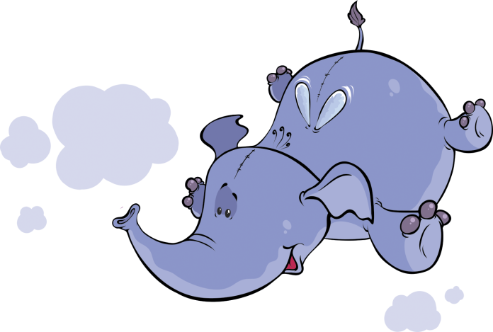 El Elefante Que Quería Volar - Elefante Volador Png (696x469), Png Download