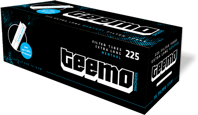 Teemo Filter Cigarette Tubes Menthol - Box (800x474), Png Download