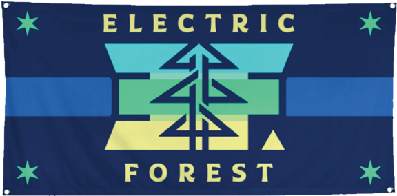 Electric Forest Flag (600x600), Png Download