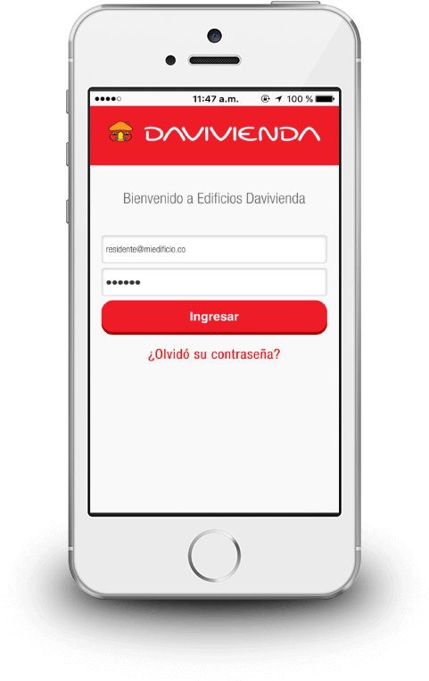 Descargue El App Edificios - App Davivienda (488x763), Png Download