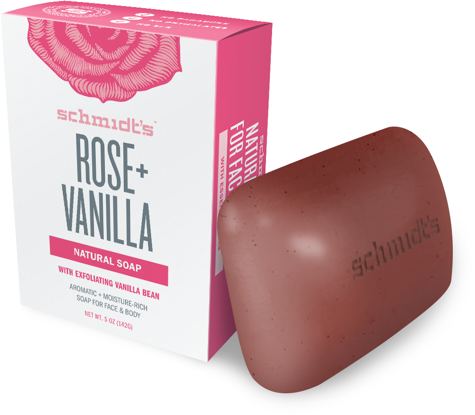 Schmidt's Naturals Rose Vanilla Bar Soap - Vanilla And Rose Soap (1000x1000), Png Download