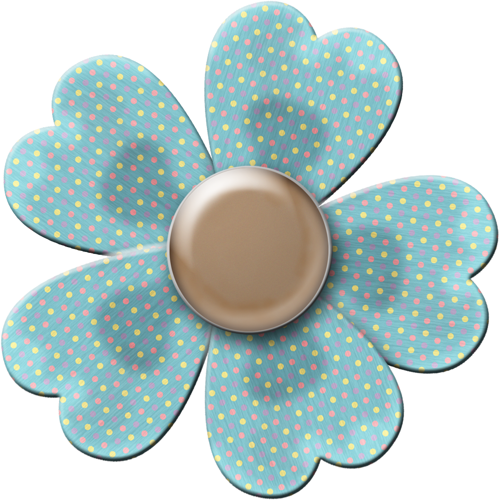 Petal Clipart Aqua Flower - Free Digital Scrapbook Clip Art (1200x1200), Png Download