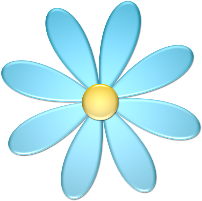 Petal Clipart Aqua Flower - Circle (720x720), Png Download