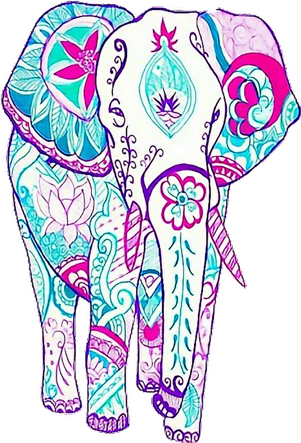 Report Abuse - Lilly Pulitzer Patterns Elephant (1024x1505), Png Download