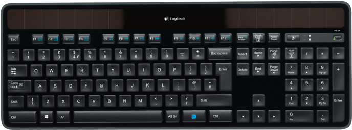 Wireless Solar Keyboard K750 $ - Logitech Solar Power Keyboard (687x600), Png Download