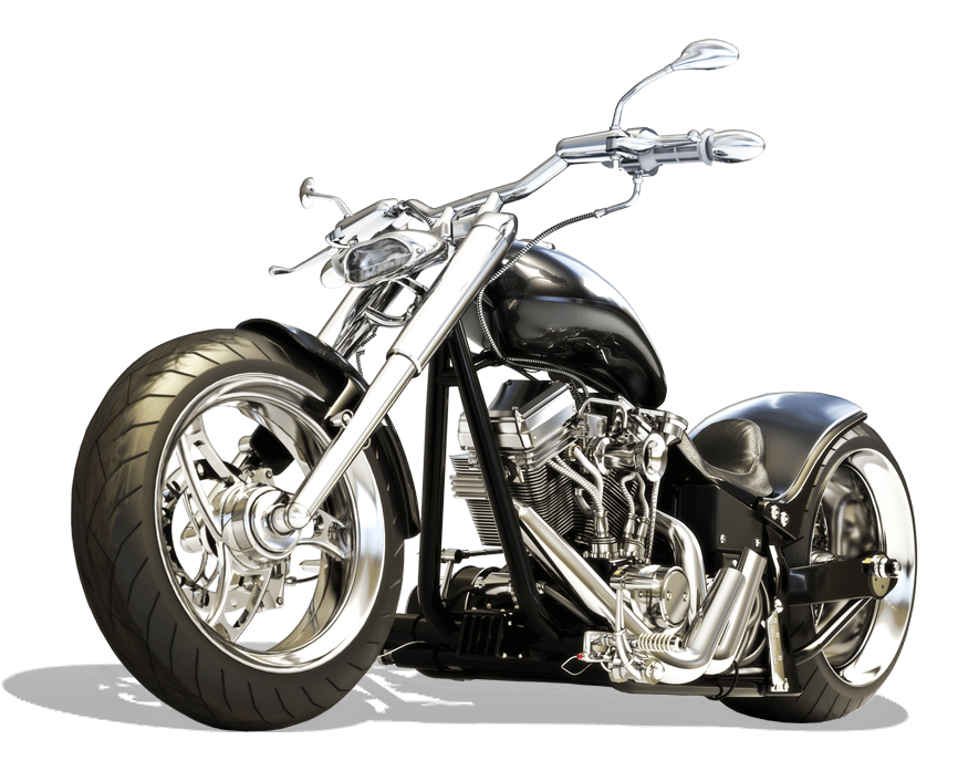 Motorcycle - Chopper (866x697), Png Download