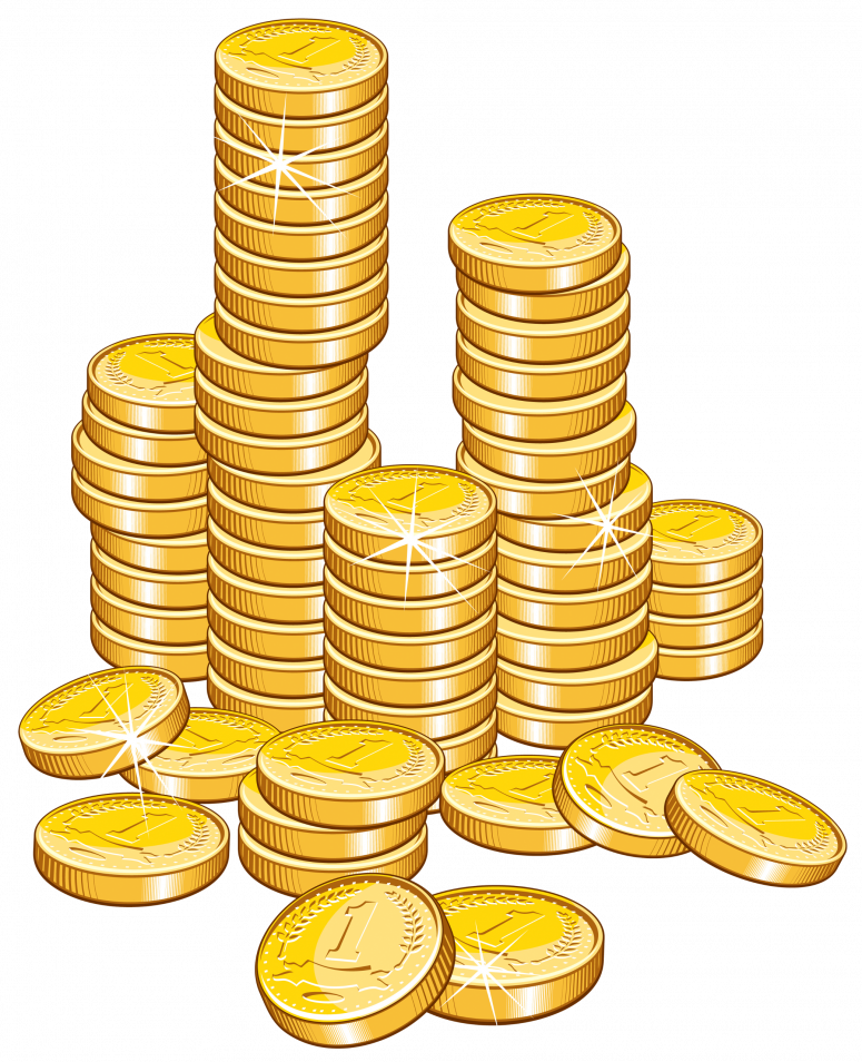 Money Stack Png - Pile Of Coins Clipart (775x954), Png Download