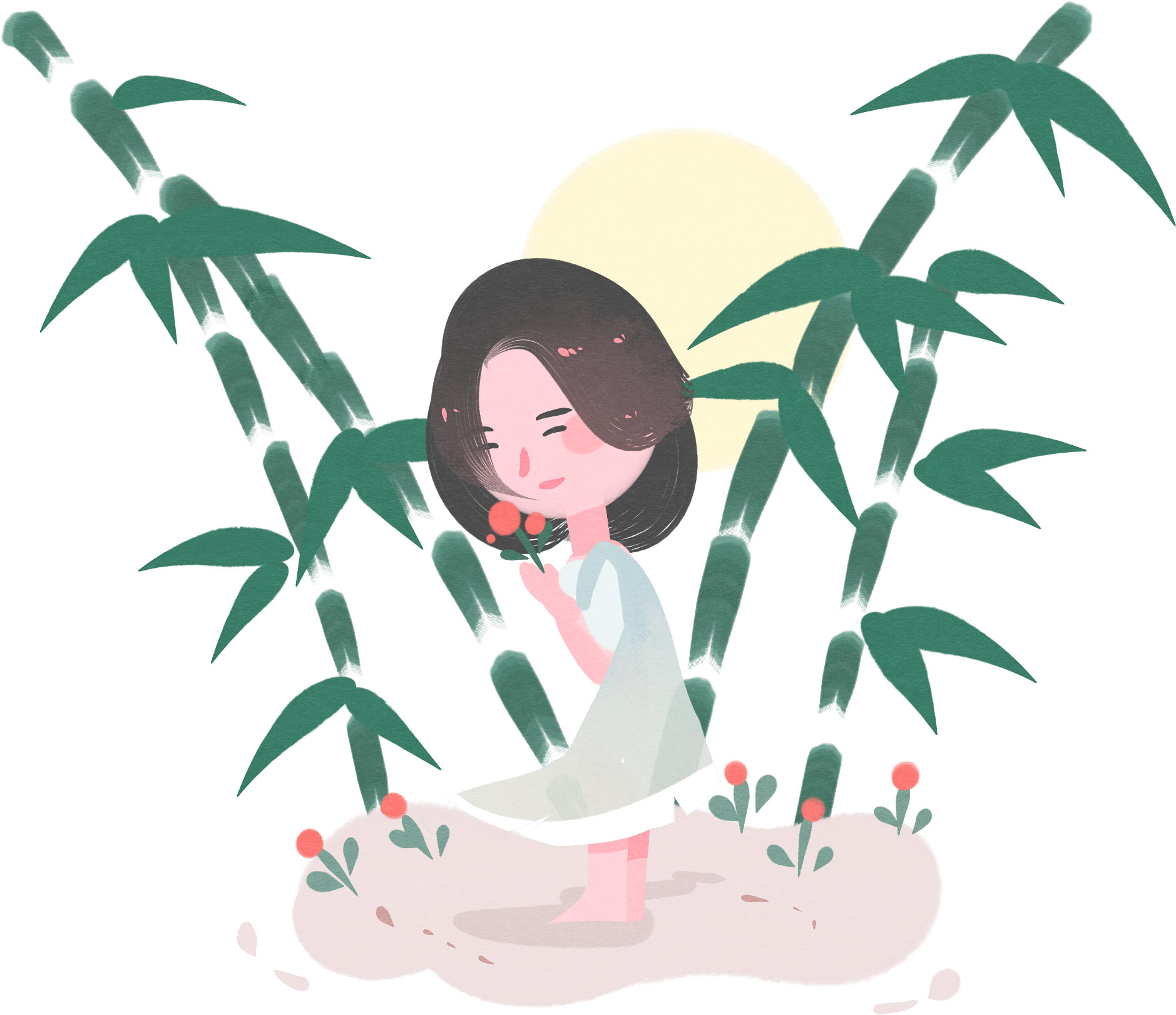 Heal Picture Book Girl Character Png And Psd - Illustration (2000x2000), Png Download