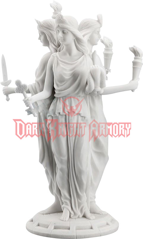 Greek Goddess Hecate Statue - Moon Goddess Sculpture (802x802), Png Download