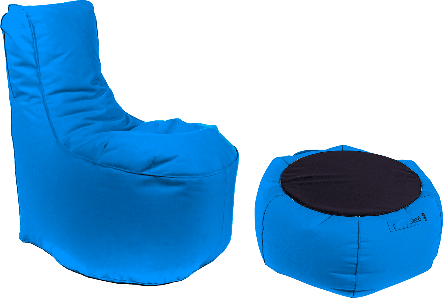 Armchair Bean Bag And Coffee Table, The Garden Set - Bean Bag Chair (1488x1000), Png Download