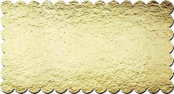 Gold Rectangular Moreada Cake Boards Feature Scalloped - Chain (800x800), Png Download