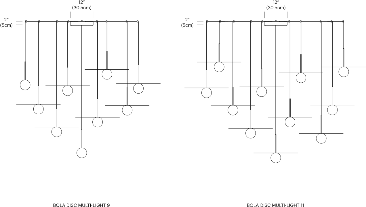 Preconfigured Bola Disc Multi-light Options - Diagram (1600x892), Png Download