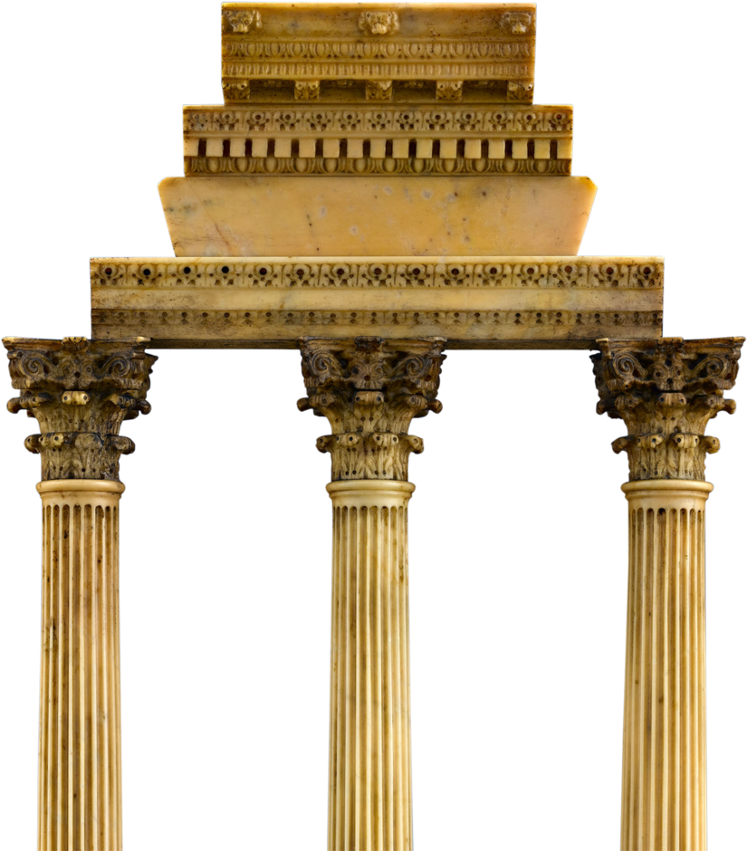 Grand Tour Souvenir Temple Of Castor And Pollux - Column (1250x1000), Png Download