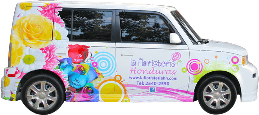 La Floristería Honduras - Venta De Flores En Carro (915x413), Png Download