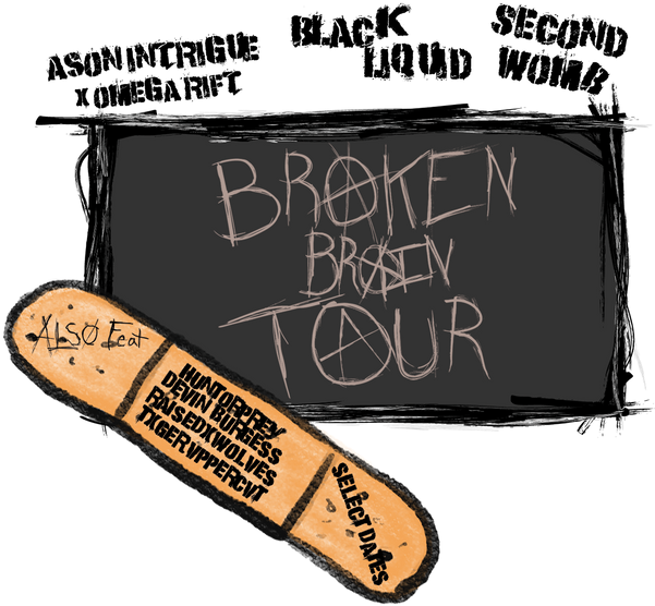 Broken Brain Tour Flyer Epk Image - Writing (640x604), Png Download