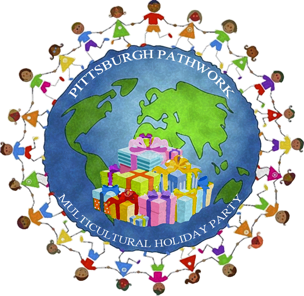 Earth People Holding Hands (1196x1165), Png Download