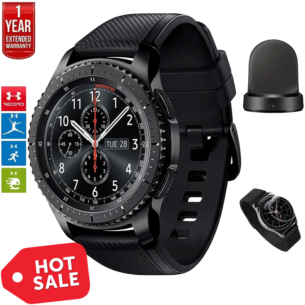 Load Image Into Gallery Viewer, New Grade Smart Watch - Space Gray Samsung Gear S3 (1000x1000), Png Download