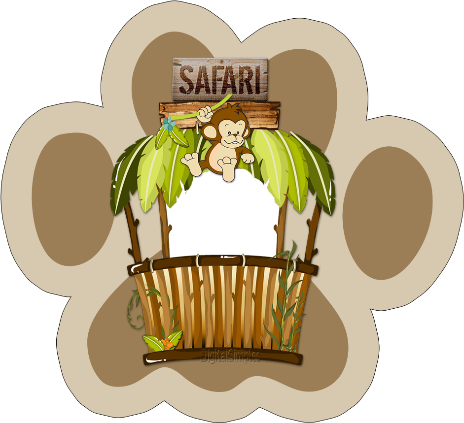 Kit Digital De Aniversário Tema Safári Menino Para - Safari Topper De Bolo (941x859), Png Download