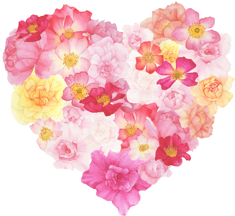 Painting T Shirt Watercolour Flower Tshirt Transprent - Watercolor Rose Heart (1000x864), Png Download