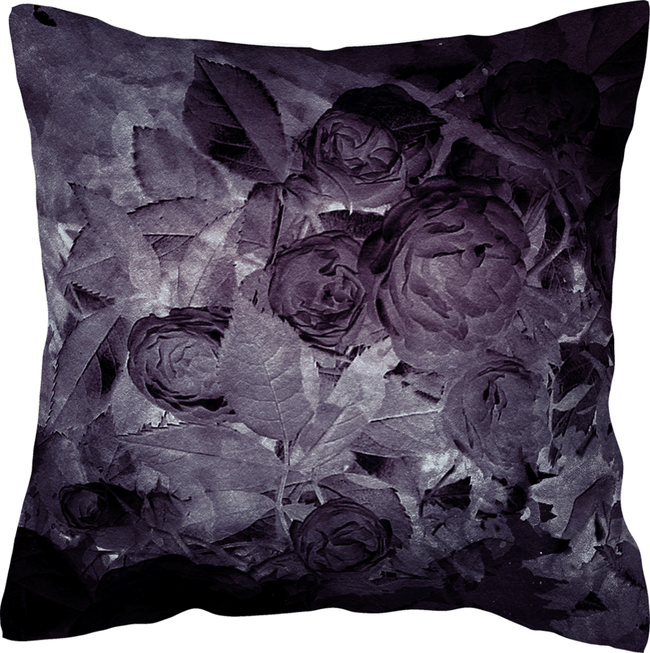Rose Garden Purple - Cushion (924x927), Png Download