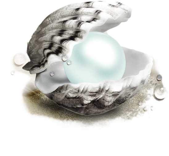 And Waterproofing Shells Pearls Smartwatch Pearl Android - 黑 珍珠 (658x592), Png Download