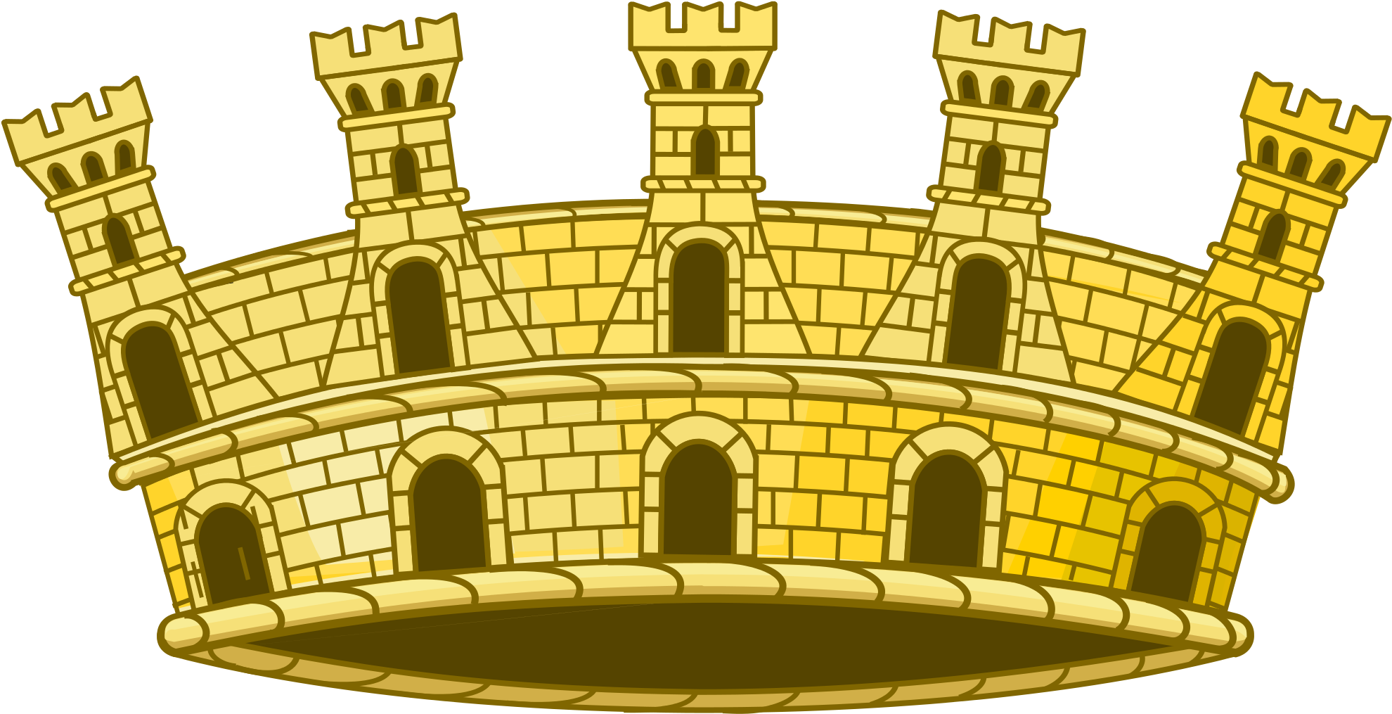 Open - Mural Crown (2000x1020), Png Download