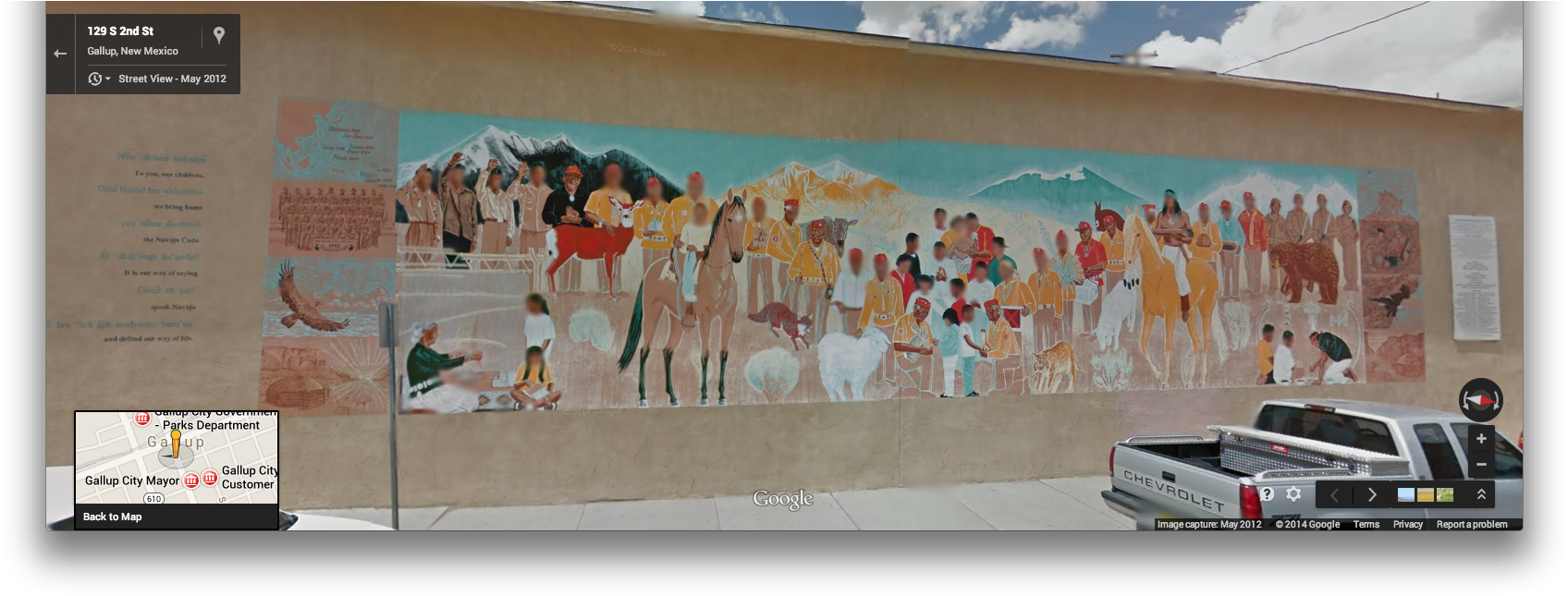 Gallup Mural 09 Code Talker Mural - Mural (1711x652), Png Download