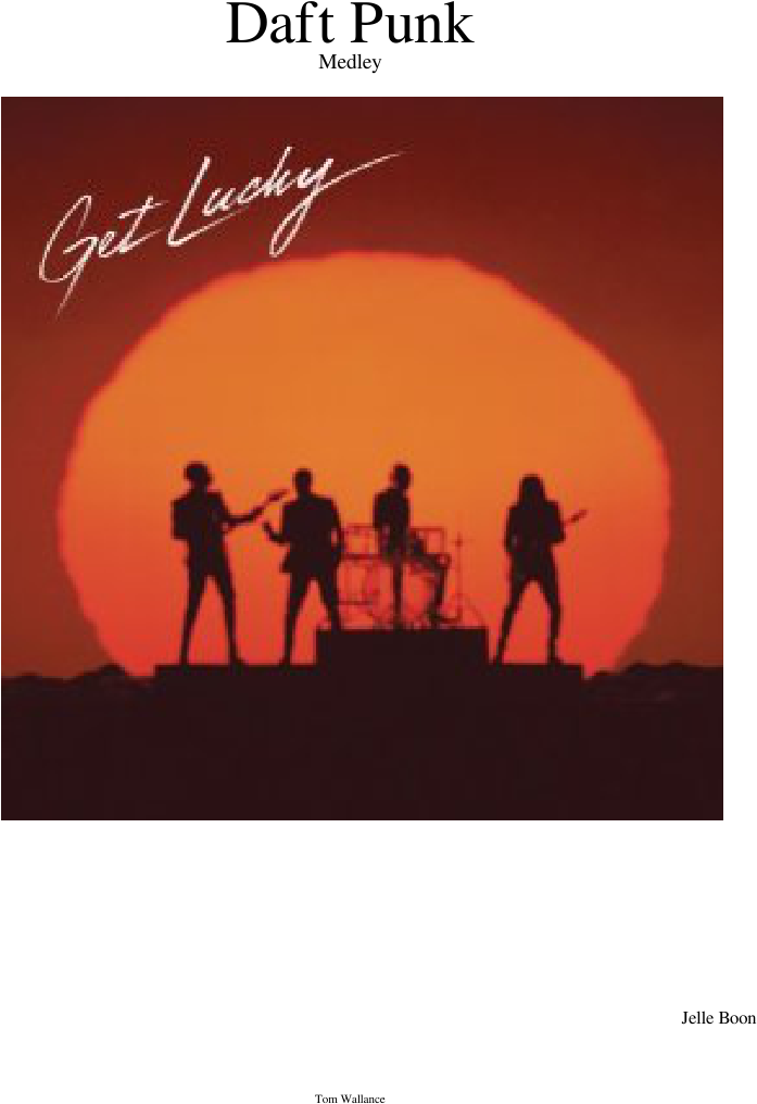 Print - Get Lucky Daft Punk (827x1169), Png Download