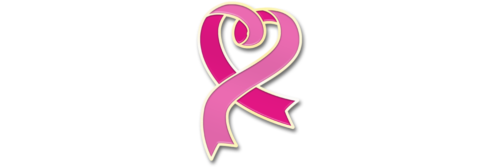 Breast Cancer Ribbon Banner - Emblem (1000x347), Png Download