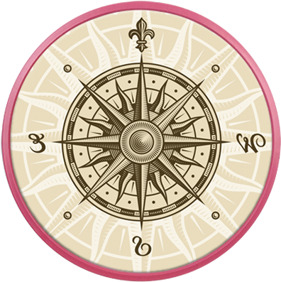 Old Compass Rose Vector (658x600), Png Download