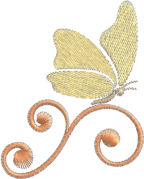 Borboleta Ornamento - Cross-stitch (600x600), Png Download